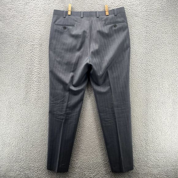 Vintage Ralph Lauren Dress Pants Adult 38x34 Grey Classic 100% WOOL Trouser Mens - Picture 6 of 11
